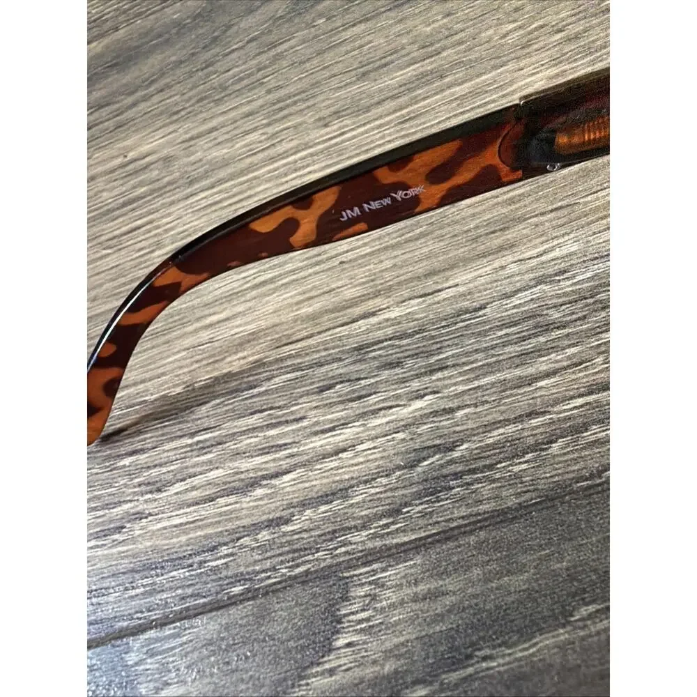 JM New York +3.00 Bifocal Reading Sunglasses Tortoise Brown Tint Oversized Women